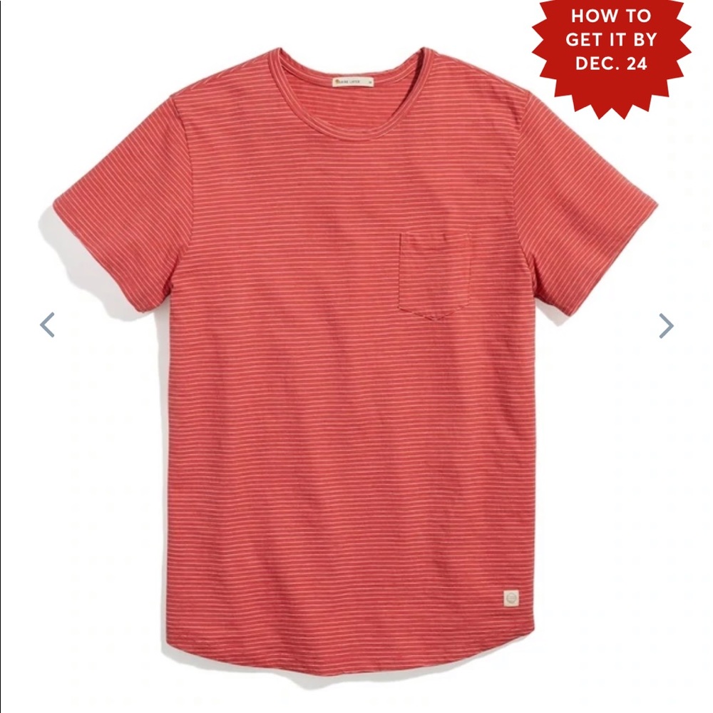 Marine layer saddle hem pocket tee
